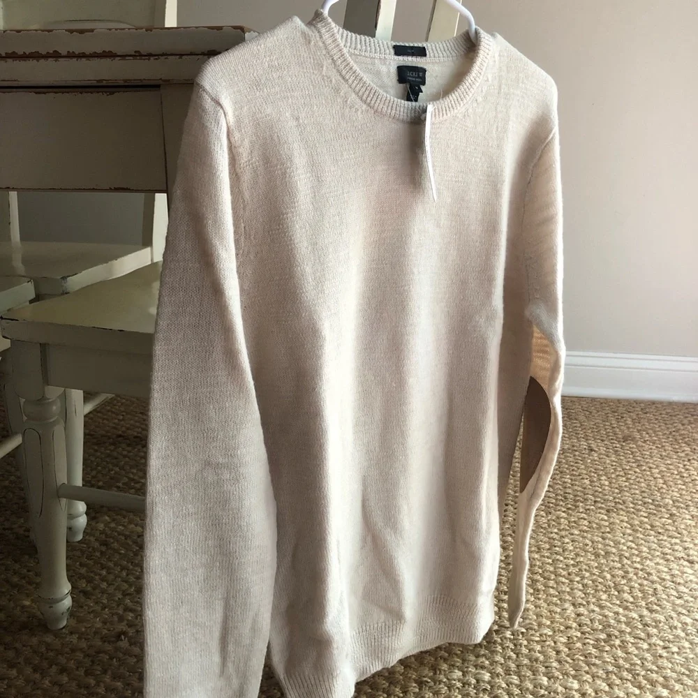 New w Tag: J Crew Slim Fit Slub Merino Wool Crewneck Sweater. Size Medium